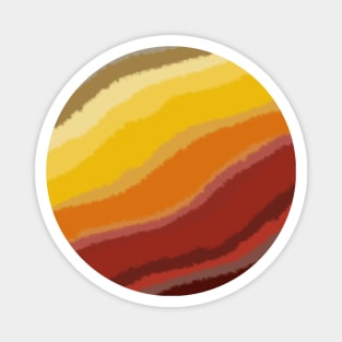 Warm Abstract Brush Strokes - Yellow Orange Red Grey Magnet